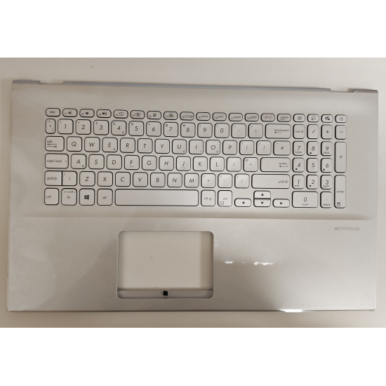 Carcasa superioara cu tastatura palmrest Laptop, Asus, VivoBook 17 X712D, X712DA, X712DAP, X712DK, X712E, X712EA, X712EQ, X712J, X712JA, 90NB0PI1-R32UK0, 13N1-7GA0111, 90PC27130100G7, X712DA-8S, iluminata, argintie, layout UK