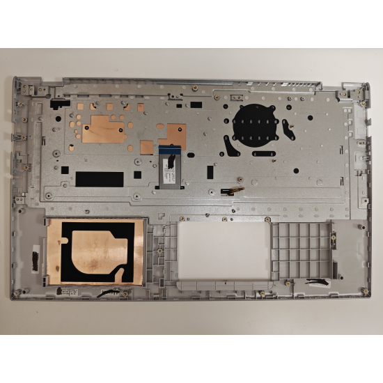 Carcasa superioara cu tastatura palmrest Laptop, Asus, VivoBook 17 X712D, X712DA, X712DAP, X712DK, X712E, X712EA, X712EQ, X712J, X712JA, 90NB0PI1-R32UK0, 13N1-7GA0111, 90PC27130100G7, X712DA-8S, iluminata, argintie, layout UK