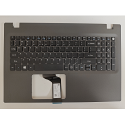 Carcasa superioara cu tastatura palmrest Laptop, Packard Bell EasyNote TE69BH, 6B.MVRN7.028, EAZRT00201A, EAZRT002A1M, TFQ4CZRTTATN, FBZRT001010, gri, layout US