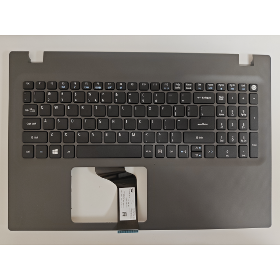 Carcasa superioara cu tastatura palmrest Laptop, Acer, Aspire E5-522, E5-522G, 6B.MVRN7.028, EAZRT00201A, EAZRT002A1M, TFQ4CZRTTATN, FBZRT001010, gri, layout US