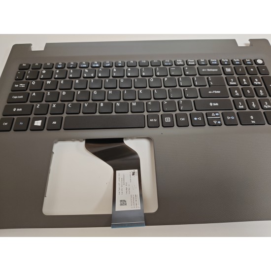 Carcasa superioara cu tastatura palmrest Laptop, Acer, Aspire E5-522, E5-522G, 6B.MVRN7.028, EAZRT00201A, EAZRT002A1M, TFQ4CZRTTATN, FBZRT001010, gri, layout US