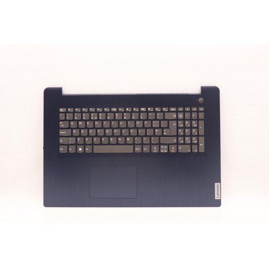 Carcasa superioara cu tastatura palmrest Laptop, Lenovo, IdeaPad 3-17ALC6 Type 82KV, 5CB1B96541, AP21N000540, AM21N000500, Abbys Blue, layout UK