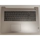 Carcasa superioara cu tastatura palmrest Laptop, Lenovo, IdeaPad 3-17ADA05 Type 81W2, AP1JX000400, AM1JX000100, EC1JX000200, GS752, iluminata, Platinum Grey, layout US