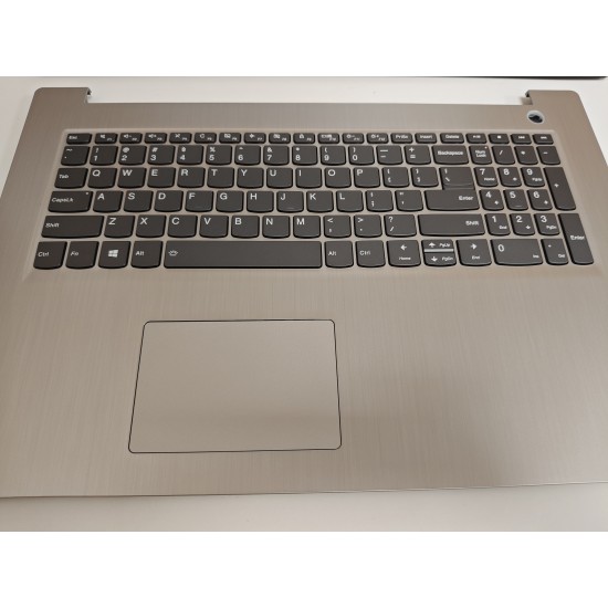 Carcasa superioara cu tastatura palmrest Laptop, Lenovo, IdeaPad 3-17ADA05 Type 81W2, AP1JX000400, AM1JX000100, EC1JX000200, GS752, iluminata, Platinum Grey, layout US