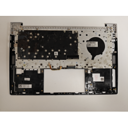 Carcasa superioara cu tastatura palmrest Laptop, HP, ProBook 630 G8, M24295-001, GDI4BX8PTATP00, FTCN93HD3ZR, iluminata, argintie, layout US
