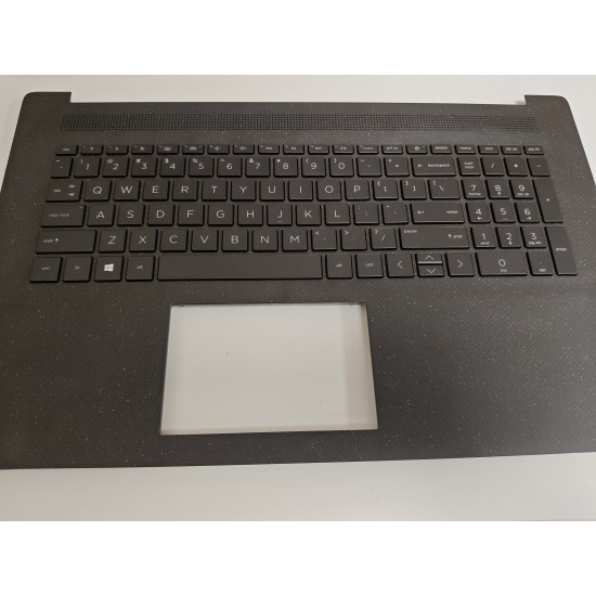 Carcasa superioara cu tastatura palmrest Laptop, HP, 17-CN, 17T-CN, TPN-L139, M50468-001, M50468-B31, M50468-271, 6070B1894801, iluminata, neagra, layout US