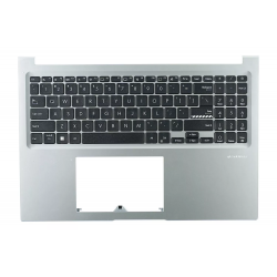 Carcasa superioara cu tastatura palmrest Laptop, Asus, VivoBook 16 R1605V, R1605VA, 90NB10N2-R31US0, 13N1-H8A0931, 13N1-FBM0311, 13NB0WB1M06X11, X1605VA-1S, argintie, layout US