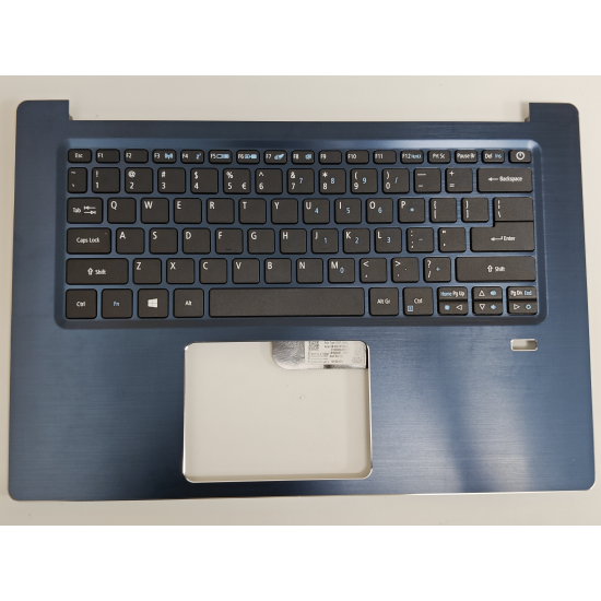 Carcasa superioara cu tastatura palmrest Laptop, Acer, Swift 3 SF314-52, SF314-52G, N17P3, 6B.GQQN5.001, 6BGQQN5001, 13N1-20A0D01, iluminata, albastra, layout US