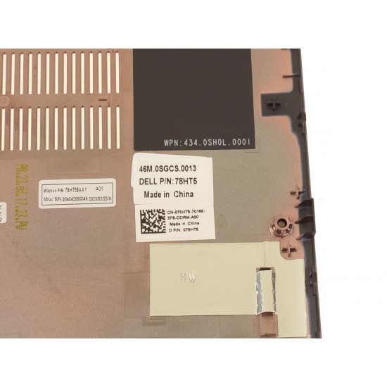 Carcasa inferioara bottom case Laptop, Dell, Latitude 5340, P181G, P181G001, 78HT5, 078HT5, 46M.0SGCS.0013, gri