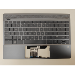 Carcasa superioara cu tastatura palmrest Laptop, HP, Pavilion 13-AN, TPN-Q214, L54619-001, L54619-B31, L54619-N271, 54G7DTATPD, iluminata, albastra, layout US