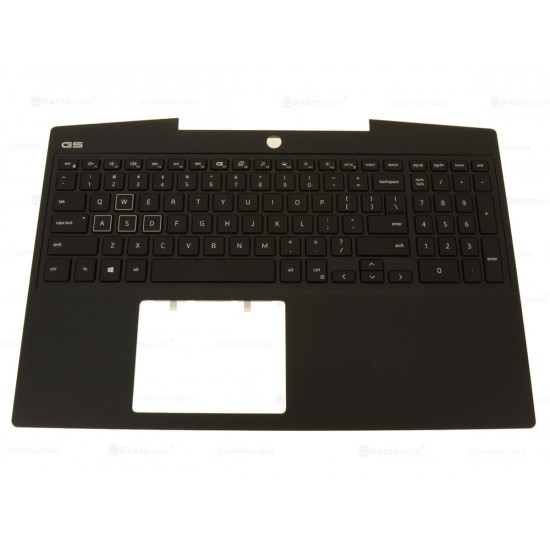 Carcasa superioara cu tastatura palmrest Laptop Gaming, Dell, G5 5500, P89F, P89F003, TKJ8F, 0TKJ8F, XW7R5, 460.0K404.0001, 460.0K404.0011, iluminata, RGB 20 pini, neagra, layout US