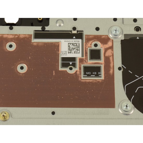 Carcasa superioara cu tastatura palmrest Laptop Gaming, Dell, G5 5500, P89F, P89F003, TKJ8F, 0TKJ8F, XW7R5, 460.0K404.0001, 460.0K404.0011, iluminata, RGB 20 pini, neagra, layout US