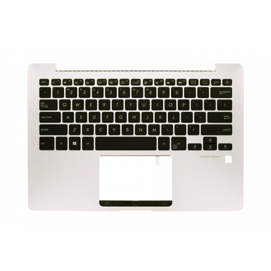 Carcasa superioara cu tastatura palmrest Laptop, Asus, ZenBook 13 UX331U, UX331UA, UX331UAL, UX331UN, 90NB0GZ5-R31US0, 13N1-RJA0U11, UX331UA-1E, iluminata, aurie, layout US