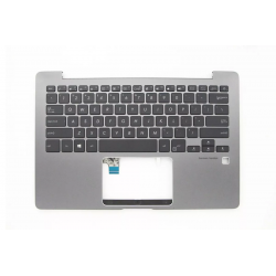 Carcasa superioara cu tastatura palmrest Laptop, Asus, ZenBook 13 UX331U, UX331UA, UX331UAL, UX331UN, 90NB0GZ2-R31US0, 13N1-3JA0911, UX331UA-1B, iluminata, gri, layout US