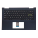 Carcasa superioara cu tastatura palmrest Laptop, Asus, VivoBook Flip 14 TM420I, TM420IA, 90NB0RN1-R30031, 90NB0RN1-R31US0, 90NB0RN1-R31US2, HQ207D0147000, TP420IA-2K, iluminata, neagra, layout US