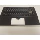 Carcasa superioara cu tastatura palmrest Laptop, Asus, VivoBook Flip 14 TM420I, TM420IA, 90NB0RN1-R30031, 90NB0RN1-R31US0, 90NB0RN1-R31US2, HQ207D0147000, TP420IA-2K, iluminata, neagra, layout US