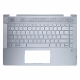 Carcasa superioara cu tastatura palmrest Laptop, HP, Pavilion x360 14-CD, 14M-CD, TPN-W131, L15909-001, L22409-281, 4600E81000, 46M.0E8CS.0250, iluminata, argintie, layout US