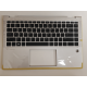 Carcasa superioara cu tastatura palmrest Laptop, HP, EliteBook X360 1040 G5, L41041-001, 6070B1611001, iluminata, argintie, layout US