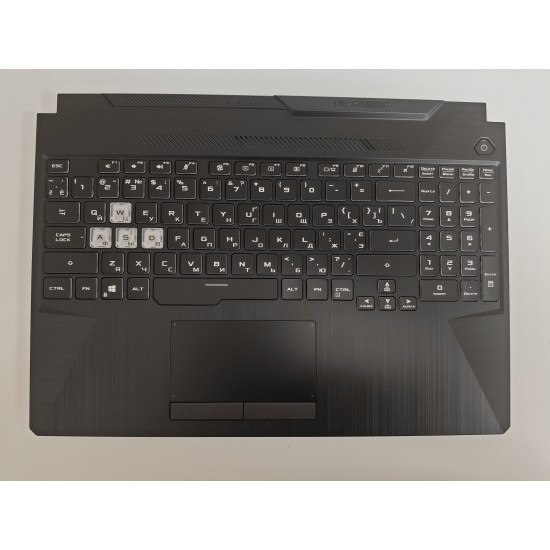 Carcasa superioara cu tastatura palmrest Laptop Gaming, Asus, TUF A15 FA506I, FA506IH, FA506IV, 90NR03L1-R32UA0, 3BBKXTAJN10, iluminata, RGB, layout UKR (Ukraine)