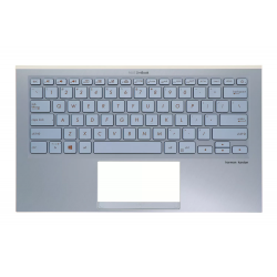 Carcasa superioara cu tastatura palmrest Laptop, Asus, ZenBook S13 UX392F, UX392FA, UX392FN, 90NB0KZ1-R31UI0, 90NB0KZ1-R31US0, 13N1-6XA0611, iluminata, bluemarin, layout US