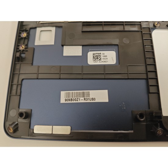 Carcasa superioara cu tastatura palmrest Laptop, Asus, ZenBook 13 UX331U, UX331UA, UX331UAL, UX331UN, 90NB0GZ1-R31US0, 13N1-3JA0821, UX331UA-1A, iluminata, albastra, layout US
