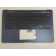 Carcasa superioara cu tastatura palmrest Laptop, Asus, ZenBook 3 Deluxe UX490U, UX490UA, UX490UAK, UX490UAR, 90NB0EI1-R30590, 13NB0EI1AM1202184, ilumianta, albastra, layout US