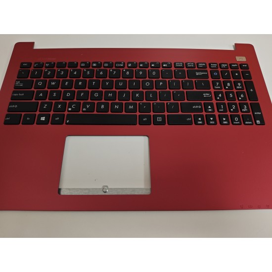 Carcasa superioara cu tastatura palmrest Laptop, Asus, F502C, F502CA, 13NB00I3AP0301, 13N0-P1A0H01, X502CA-1C, X502CA-1C, rosie, layou US