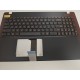 Carcasa superioara cu tastatura palmrest Laptop, Asus, FX550M, FX550MJ, 90NB0BBJ-R31US3, 13NB067JAP0101, 13N0-REA0F01, 13NB067JP01016, negru cu portocaliu, layout US