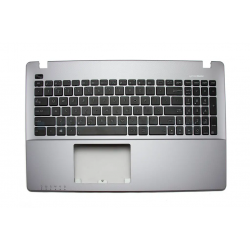 Carcasa superioara cu tastatura palmrest Laptop, Asus, R513E, R513EA, R513EP, 90NB00T1-R31US0, 13NB00T1AP1211, 13N0-PEA0Q11, 13NB00T1P25018, argintie, layout US