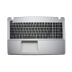 Carcasa superioara cu tastatura palmrest Laptop, Asus, FX550V, FX550VQ, FX550VX, 90NB00T1-R31US0, 13NB00T1AP1211, 13N0-PEA0Q11, 13NB00T1P25018, argintie, layout US