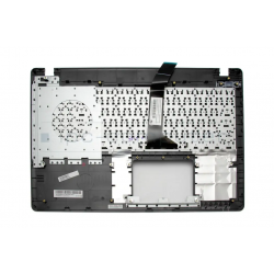 Carcasa superioara cu tastatura palmrest Laptop, Asus, 90NB00T1-R31UI0, 90NB00T1-R31US0, 13NB00T1AP1211, 13N0-PEA0Q11, 13NB00T1P25018, 13NB0671P12016, 13N0-REA0801, 13NB0671AP0701, X550VA-1A, argintie, layout US