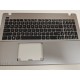 Carcasa superioara cu tastatura palmrest Laptop, Asus, FX550V, FX550VQ, FX550VX, 90NB00T1-R31US0, 13NB00T1AP1211, 13N0-PEA0Q11, 13NB00T1P25018, argintie, layout US