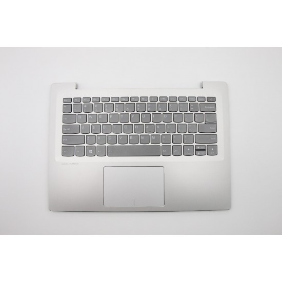 Carcasa superioara cu tastatura palmrest Laptop, Lenovo, IdeaPad 520S-14IKB Type 80X2, 81BL, 5CB0N78559, AP1YS000302, ET1YN000100, AM1YS000200, iluminata, Mineral Grey, layout US