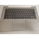 Carcasa superioara cu tastatura palmrest Laptop, Lenovo, IdeaPad 520S-14IKB Type 80X2, 81BL, 5CB0N78559, AP1YS000302, ET1YN000100, AM1YS000200, iluminata, Mineral Grey, layout US