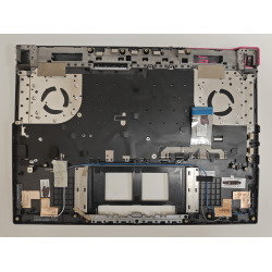Carcasa superioara cu tastatura palmrest Laptop Gaming, Asus, ROG Strix G15 G513Q, G513QR, G513QM, 90NR0573-R31UI0, 90NR0573-R31US0, 6070B1886023, 13NR0573P02011-3, G513QM-1H, iluminata, RGB tasta per tasta, gri inchis, layout US
