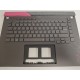 Carcasa superioara cu tastatura palmrest Laptop Gaming, Asus, ROG Strix G15 G513Q, G513QR, G513QM, 90NR0573-R31UI0, 90NR0573-R31US0, 6070B1886023, 13NR0573P02011-3, G513QM-1H, iluminata, RGB tasta per tasta, gri inchis, layout US