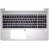 Carcasa superioara cu tastatura palmrest compatibila Laptop, HP, ProBook 650 G8, 655 G8, M22003-001, M22004-001, M22005-001, M49547-001, 4BX8QTATP30, iluminata, argintie, layout US