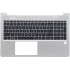 Carcasa superioara cu tastatura palmrest Laptop, HP, ProBook 450 G9, 455 G9, N01933-001, N01934-001, 4BX8QTATP30, iluminata, argintie, layout US