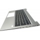 Carcasa superioara cu tastatura palmrest Laptop, HP, ProBook 650 G8, 655 G8, M22003-001, M22004-001, M22005-001, M49547-001, M49545-001, 4BX8QTATPH0, iluminata, argintie, layout US