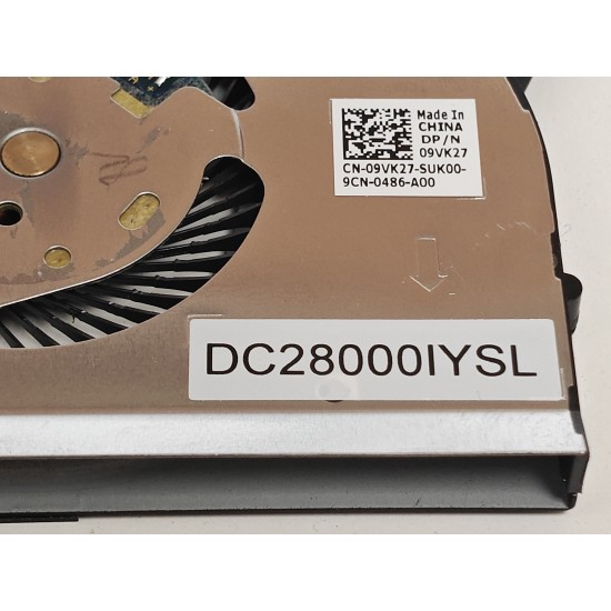 Cooler Laptop, Dell, Latitude 5591, P60F, P60F002, 9VK27, 09VK27, DC28000IYSL, DC28000IYFL, EG50050S1-CA80-S9A, EG50050S1-CA90-S9A, DFS501105Q0T-FJ6M, pentru procesor Intel Core tip 