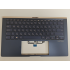 Carcasa superioara cu tastatura palmrest Laptop, Asus, ZenBook 14 UX434F, UX434FA, UX434FAC, UX434FAW, UX434FL, UX434FLC, UX434FQ, 90NB0RM1-R31GR0, 13NB0MP0M04011, 13N1-93A0331, UX434FQ-3B, iluminata, Royal Blue, layout US cu diacritice in greaca (GR)