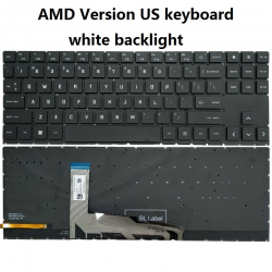 Tastatura Laptop Gaming, HP, OMEN 16-XD, 16Z-XD, iluminata, conector 4 pini, neagra, layout US