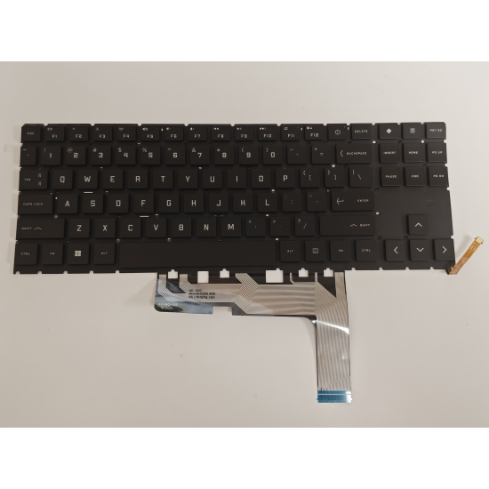 Tastatura Laptop Gaming, HP, OMEN 16-XD, 16Z-XD, iluminata, conector 4 pini, neagra, layout US