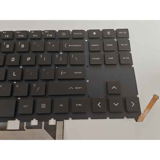 Tastatura Laptop Gaming, HP, OMEN 16-XD, 16Z-XD, iluminata, conector 4 pini, neagra, layout US