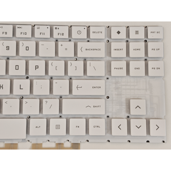 Tastatura palmrest Laptop Gaming, HP, OMEN 16-WD, 16T-WD, TPN-C168 iluminata, RGB, conector 20 pini, alba, layout US