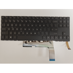 Tastatura Laptop Gaming, HP, OMEN 16-XD, 16Z-XD, iluminata, RGB, conector 20 pini, neagra, layout US