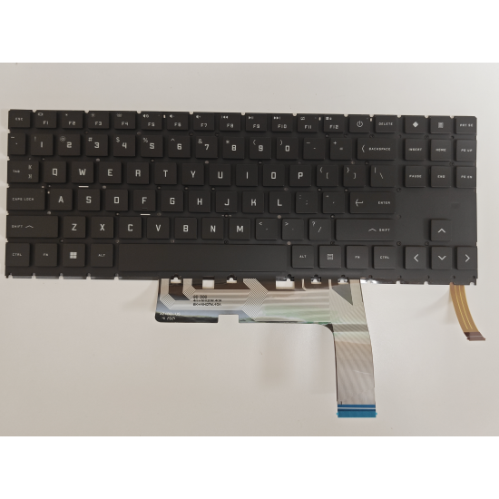 Tastatura Laptop Gaming, HP, OMEN 16-XD, 16Z-XD, iluminata, RGB, conector 20 pini, neagra, layout US