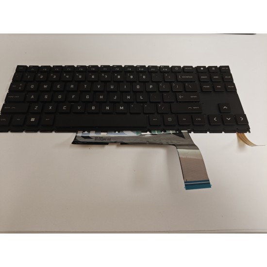 Tastatura Laptop Gaming, HP, OMEN 16-XD, 16Z-XD, iluminata, RGB, conector 20 pini, neagra, layout US
