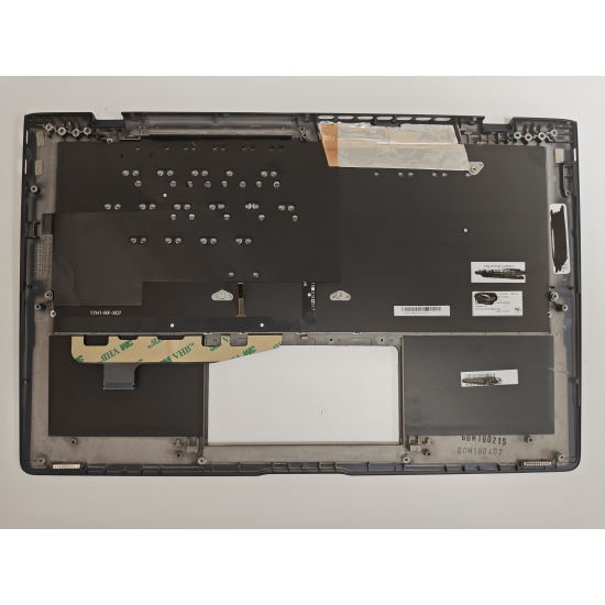 Carcasa superioara cu tastatura palmrest Laptop, Asus, ZenBook S UX391F, UX391FA, 90NB0D91-R31US0, 102-017H1LHD01C, 13N1-3V2US12, UX391UA-1A, iluminata, neagra, layout US