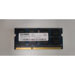 Memorie RAM Laptop, Elpida, 8GB, 2Rx8, DDR3L, PC3L-12800S, 1600MHz, 1.35V, EBJ81UG8EFU0-GN-F, CL11, Non-ECC, SODIMM, 204 pini